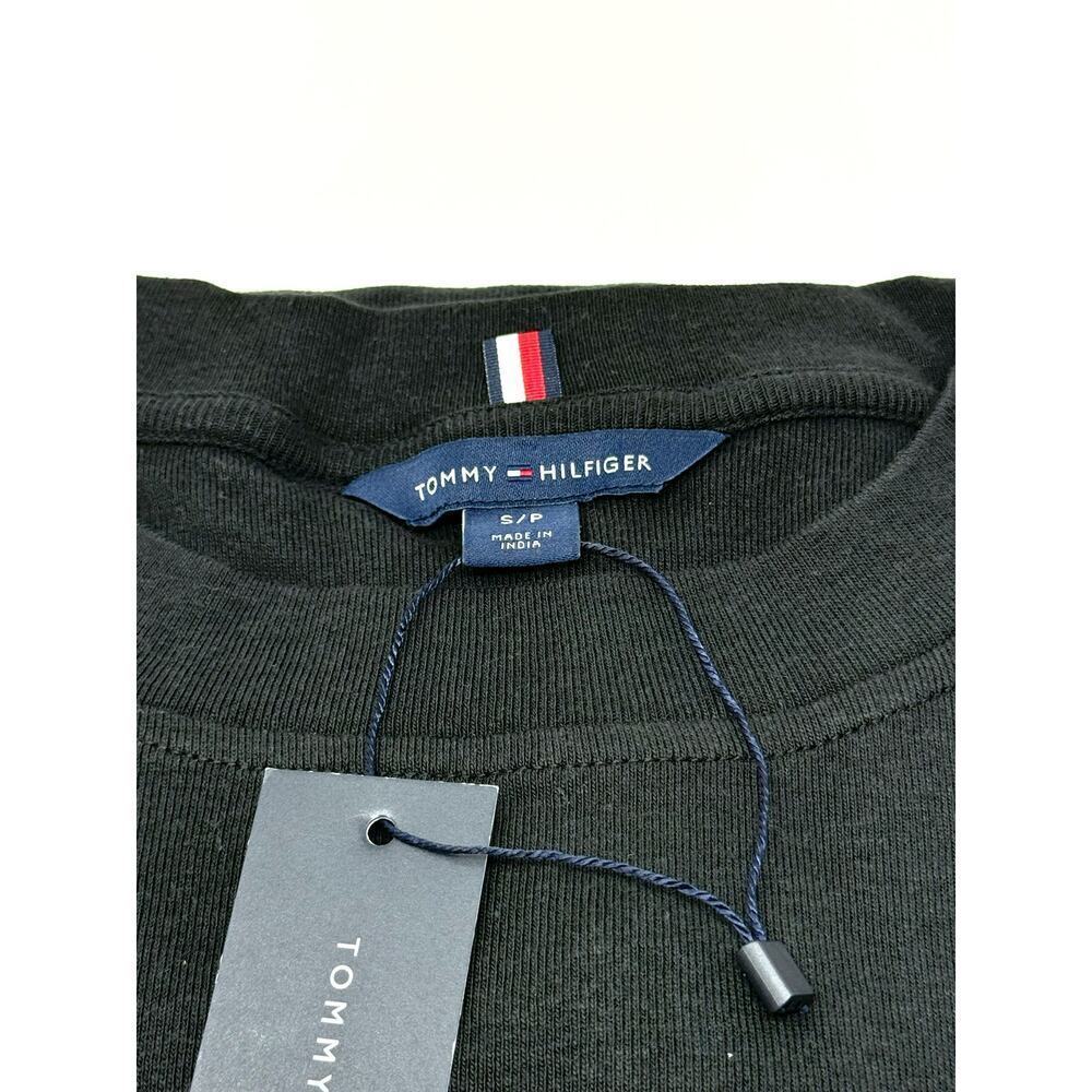 Tommy Hilfiger Women Long Sleeve Crewneck Logo T-Shirt, Black, Size S - Picture 4 of 6